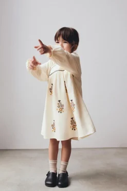 Niños ZARA 1½ - 6 Años·Vestidos / Petos|6 - 18 Meses·Vestidos / Monos<VESTIDO BORDADO NIDO DE ABEJA