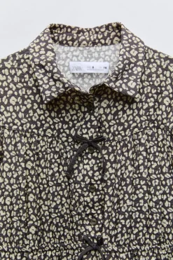 Niños ZARA 6 - 14 Años·Vestidos / Monos<VESTIDO CAMISERO ANIMAL PRINT