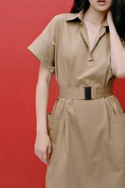 Outlet VESTIDO CAMISERO CINTURÓN ZW COLLECTION Mujer Vestidos