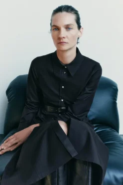 Hot VESTIDO CAMISERO CINTURÓN ZW COLLECTION Mujer Vestidos