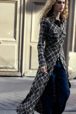 Online VESTIDO CAMISERO CUADROS Mujer Vestidos