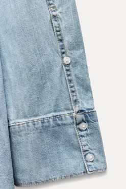 New VESTIDO CAMISERO DENIM TRF Mujer Vestidos