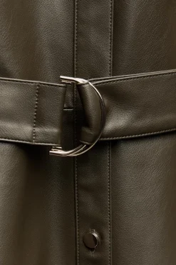 Best VESTIDO CAMISERO EFECTO PIEL Mujer Vestidos