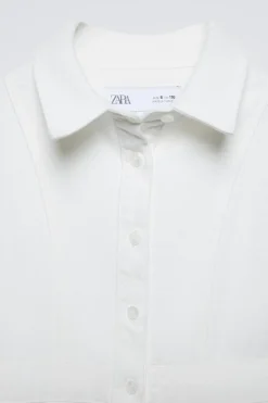 Niños ZARA 6 - 14 Años·Vestidos / Monos<VESTIDO CAMISERO SARGA