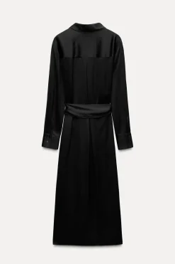 Discount VESTIDO CAMISERO SATINADO ZW COLLECTION Mujer Vestidos