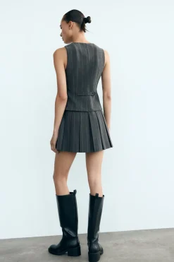 Clearance VESTIDO CHALECO RAYAS TABLAS Mujer Vestidos