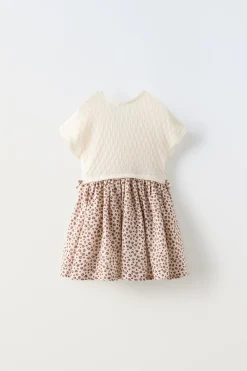 Niños ZARA 1½ - 6 Años·Vestidos / Petos|6 - 18 Meses·Vestidos / Monos<VESTIDO COMBINADO CON BANDANA ANIMAL PRINT