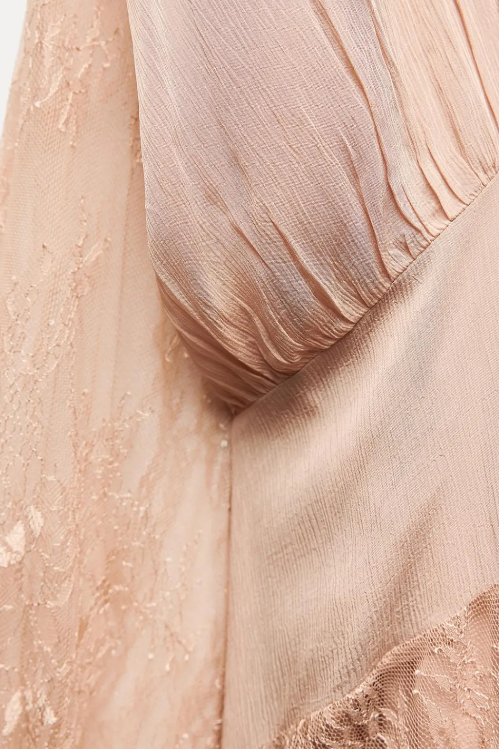 Sale VESTIDO COMBINADO ENCAJE ZW COLLECTION Mujer Vestidos