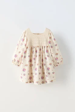 Niños ZARA 1½ - 6 Años·Vestidos / Petos|6 - 18 Meses·Vestidos / Monos<VESTIDO COMBINADO ESTAMPADO