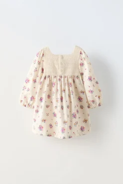 Niños ZARA 1½ - 6 Años·Vestidos / Petos|6 - 18 Meses·Vestidos / Monos<VESTIDO COMBINADO ESTAMPADO