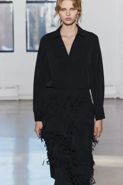 Online VESTIDO COMBINADO FLECOS ZW COLLECTION Mujer Vestidos