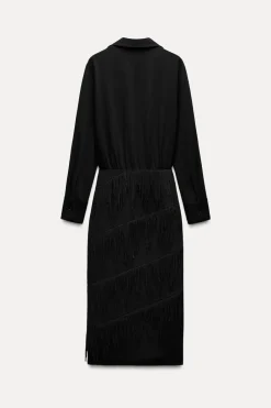 Online VESTIDO COMBINADO FLECOS ZW COLLECTION Mujer Vestidos