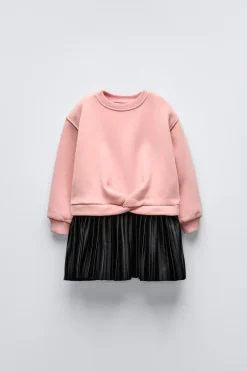 Niños ZARA 1½ - 6 Años·Vestidos / Petos|6 - 18 Meses·Vestidos / Monos<VESTIDO COMBINADO NUDO