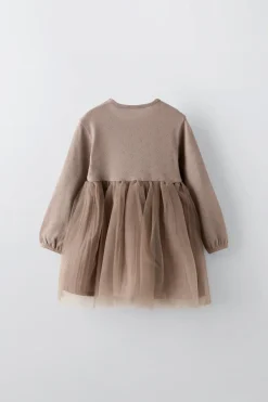 Niños ZARA 1½ - 6 Años·Vestidos / Petos|6 - 18 Meses·Vestidos / Monos<VESTIDO COMBINADO TUL