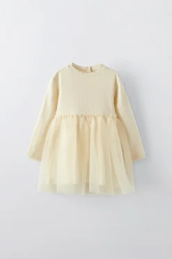Niños ZARA 1½ - 6 Años·Vestidos / Petos|6 - 18 Meses·Vestidos / Monos<VESTIDO COMBINADO TUL