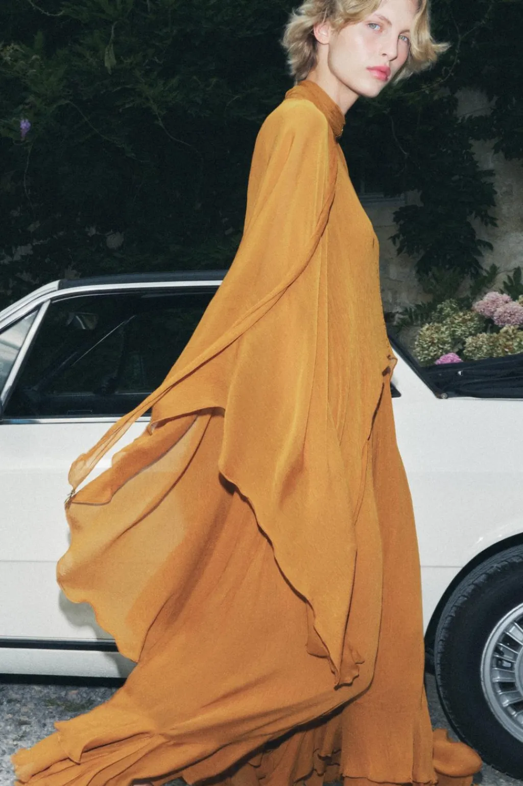 Outlet VESTIDO CON CAPA VOLANTES ZW COLLECTION Mujer Vestidos