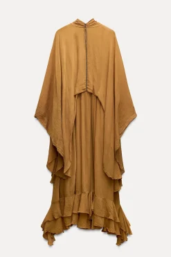 Outlet VESTIDO CON CAPA VOLANTES ZW COLLECTION Mujer Vestidos