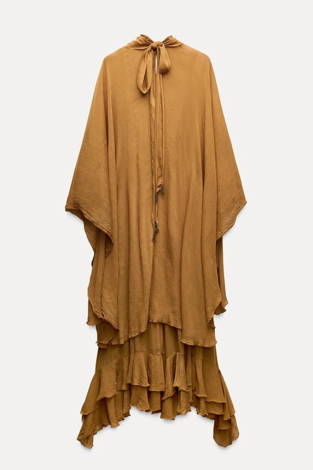 Outlet VESTIDO CON CAPA VOLANTES ZW COLLECTION Mujer Vestidos