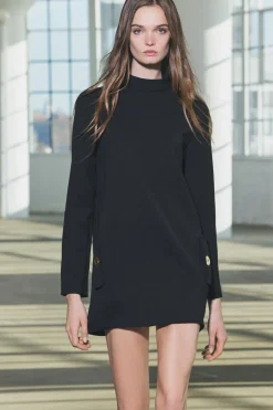 Fashion VESTIDO CORTO BOTONES Mujer Vestidos