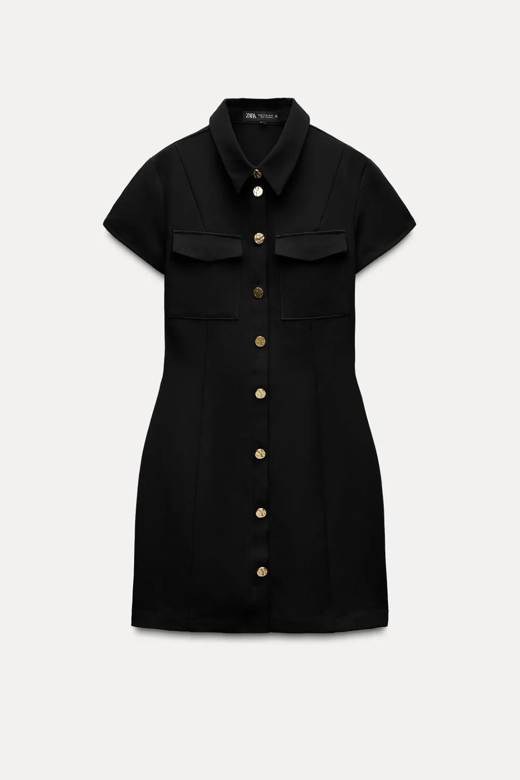 Hot VESTIDO CORTO BOTONES DORADOS Mujer Vestidos