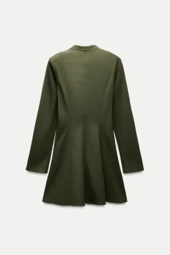 Sale VESTIDO CORTO BOTONES DORADOS HOMBRO Mujer Vestidos