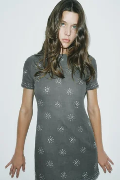 New VESTIDO CORTO BRILLOS ZW COLLECTION Mujer Vestidos