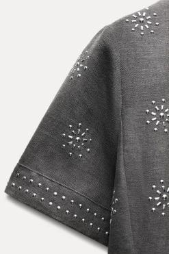 New VESTIDO CORTO BRILLOS ZW COLLECTION Mujer Vestidos