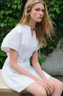 Outlet VESTIDO CORTO CINTURÓN ZW COLLECTION Mujer Vestidos