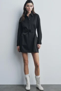 Sale VESTIDO CORTO CINTURÓN ZW COLLECTION Mujer Vestidos