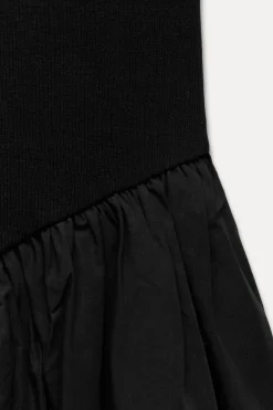 Best VESTIDO CORTO COMBINADO POPELÍN Mujer Vestidos