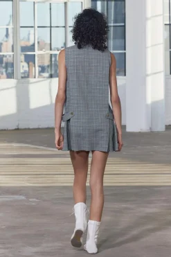 Discount VESTIDO CORTO CUADROS ZW COLLECTION Mujer Vestidos