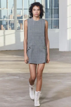 Discount VESTIDO CORTO CUADROS ZW COLLECTION Mujer Vestidos