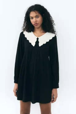 Discount VESTIDO CORTO CUELLO BOBO Mujer Vestidos