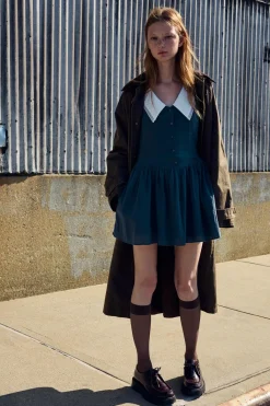 Hot VESTIDO CORTO CUELLO BOBO Mujer Vestidos