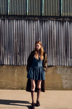 Hot VESTIDO CORTO CUELLO BOBO Mujer Vestidos