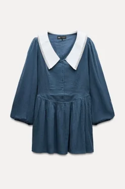 Hot VESTIDO CORTO CUELLO BOBO Mujer Vestidos