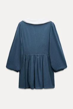 Hot VESTIDO CORTO CUELLO BOBO Mujer Vestidos