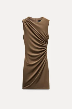 Sale VESTIDO CORTO DRAPEADO Mujer Vestidos