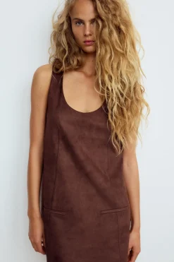 Discount VESTIDO CORTO EFECTO ANTE Mujer Vestidos