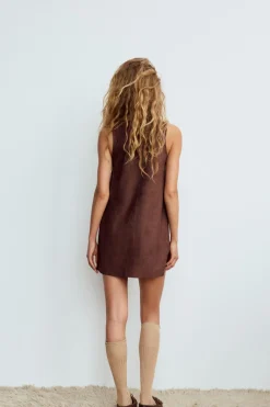 Discount VESTIDO CORTO EFECTO ANTE Mujer Vestidos