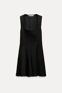 New VESTIDO CORTO ESCOTE CUADRADO ZW COLLECTION Mujer Vestidos