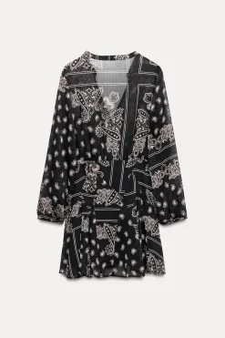 Sale VESTIDO CORTO ESTAMPADO Mujer Vestidos