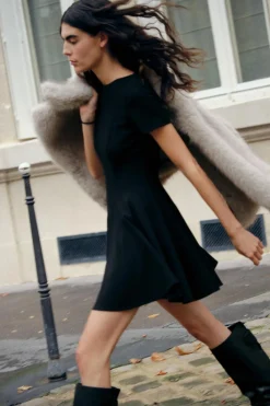 Fashion VESTIDO CORTO GODETS ZW COLLECTION Mujer Vestidos