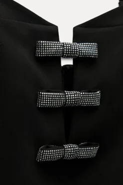 Clearance VESTIDO CORTO LAZOS BRILLOS Mujer Vestidos