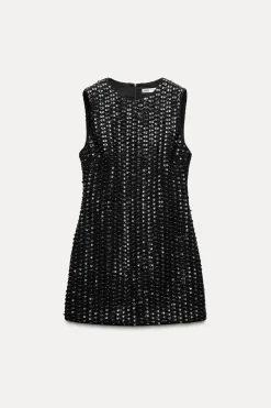 New VESTIDO CORTO LENTEJUELAS ZW COLLECTION Mujer Vestidos