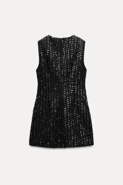 New VESTIDO CORTO LENTEJUELAS ZW COLLECTION Mujer Vestidos