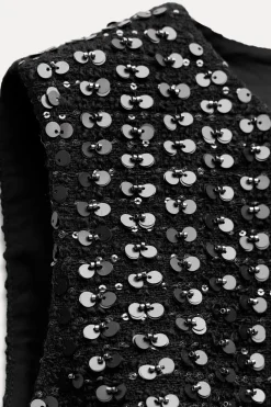 New VESTIDO CORTO LENTEJUELAS ZW COLLECTION Mujer Vestidos