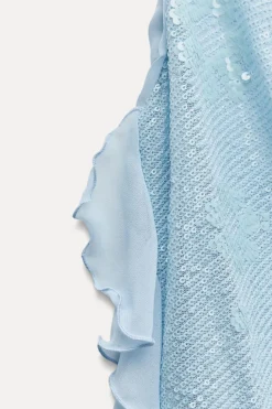 Sale VESTIDO CORTO LENTEJUELAS VOLANTES Mujer Vestidos