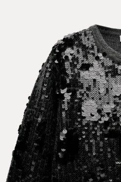 Hot VESTIDO CORTO PUNTO LENTEJUELAS Mujer Vestidos|Cárdigan / Jerséis