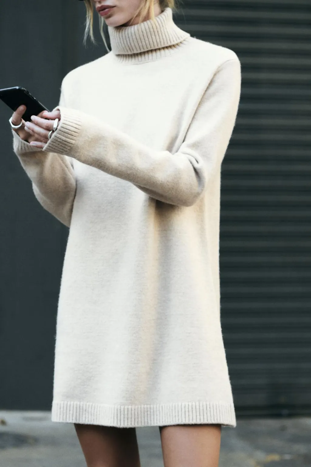 Hot VESTIDO CORTO PUNTO LISO Mujer Vestidos|Cárdigan / Jerséis